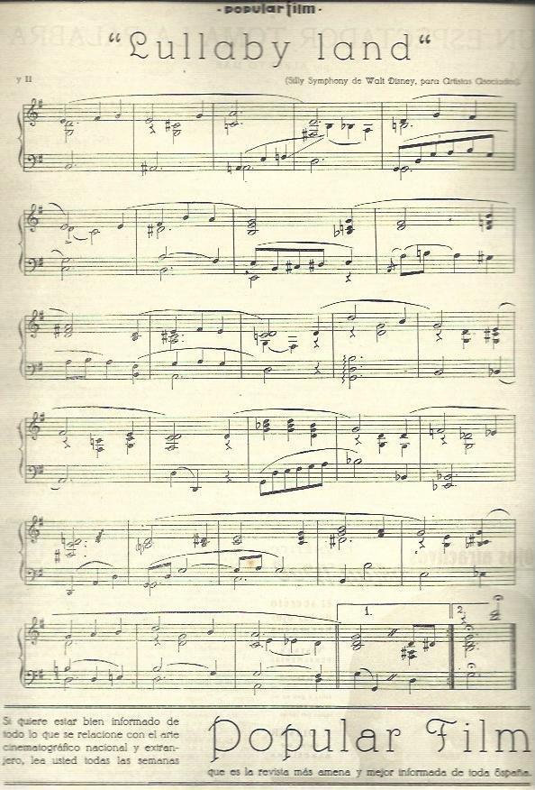 LAMINA 37916: Partitura de Lullaby land