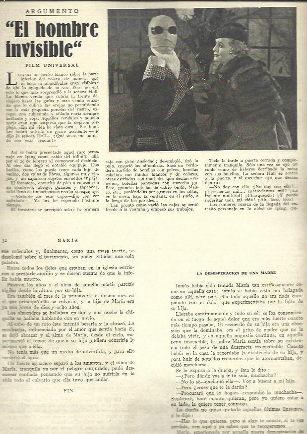 LAMINA 37918: Escena de El hombre invisible