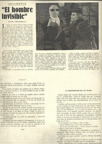 LAMINA 37918: Escena de El hombre invisible