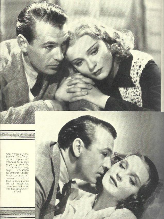 LAMINA 38001: Anna Sten con Gary Cooper en The Wedding Night