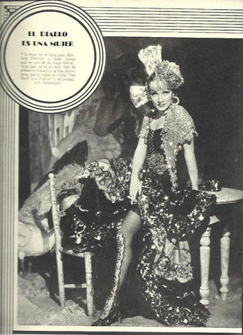 LAMINA 38006: Marlene Dietrich en El Diablo es una mujer