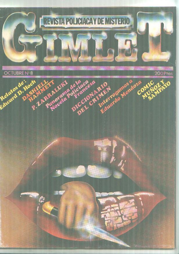 Revista policiaca y de misterio GIMLET numero 08