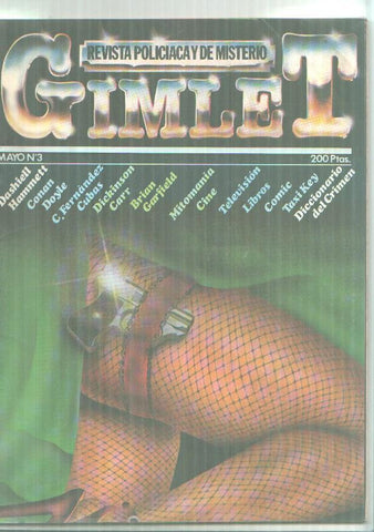 Revista policiaca y de misterio GIMLET numero 03