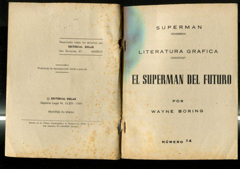Superman de Dolar numero 18: Golio del planeta Zar (no tiene la portada)