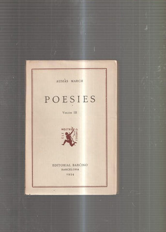 Poesies de Ausias March Volum III