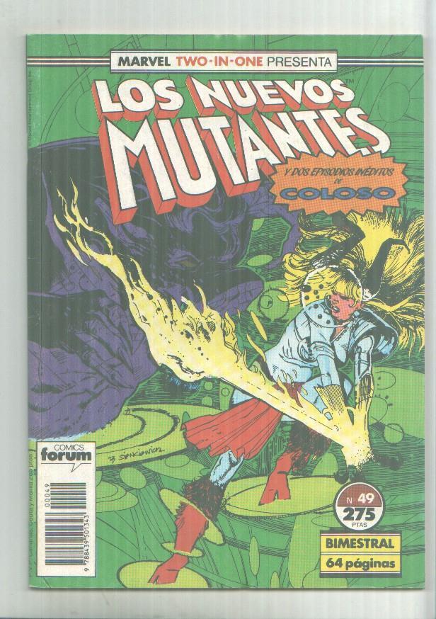 Marvel Two-In-One: Los Nuevos Mutantes + Coloso numero 49 (numerado 1 en trasera)