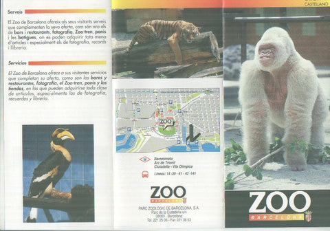 Folleto promocional Zoo de Barcelona