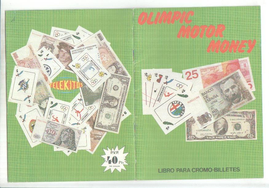 Libro para cromo-billetes: olimpic motor money (ALBUM VACIO DE CROMOS)