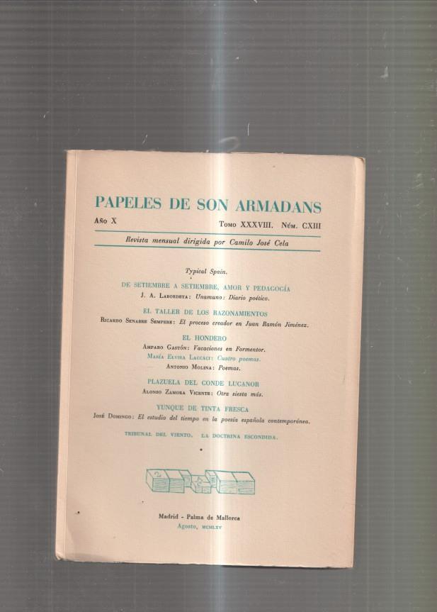 Papeles de son armadans Tomo XXXVIII numero 93: De setiembre a setiembre,