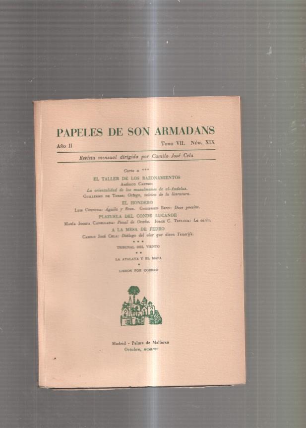 Papeles de son armadans Tomo VII numero 19: El taller de los razonamientos-