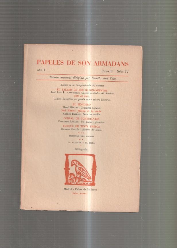 Papeles de Son Armadans Tomo II numero 4: El taller de los razonamientos: cua-