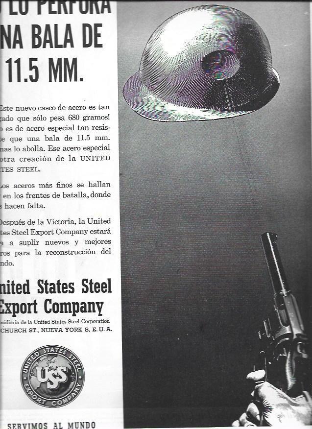 LAMINA 38494: Publicidad de casco de US Steel Export Company
