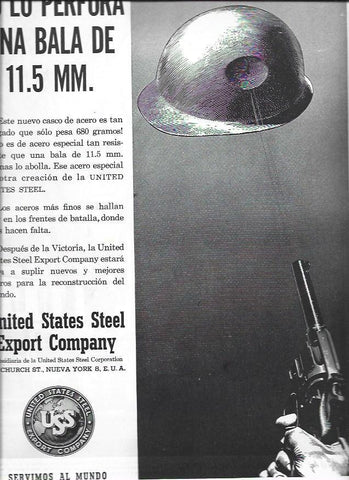 LAMINA 38494: Publicidad de casco de US Steel Export Company