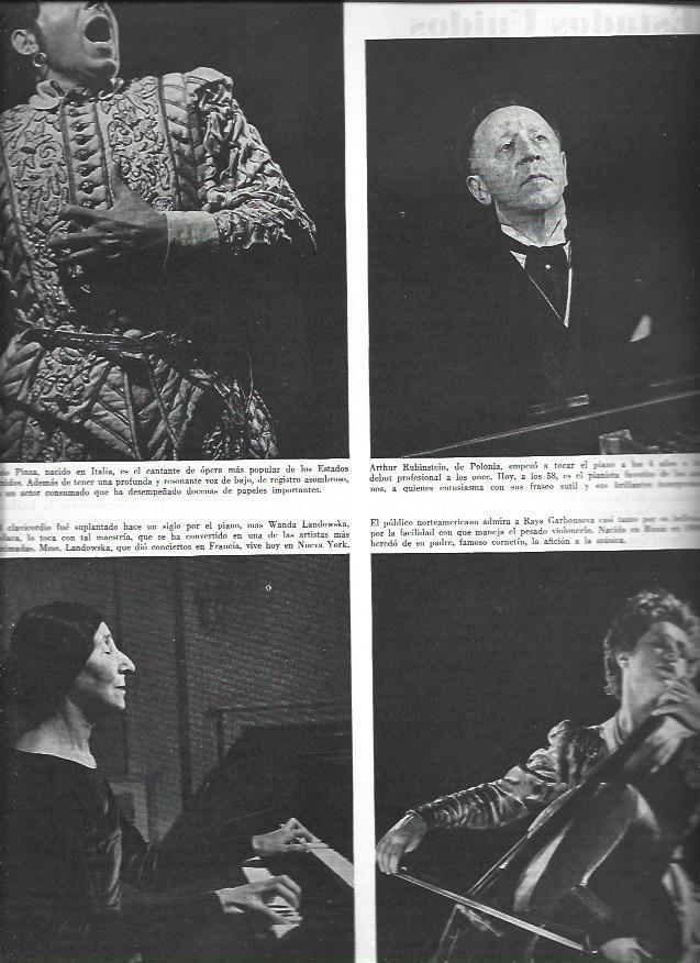 LAMINA 38553: Ezio Pinza, Arthur Rubinstein, Wanda Landowska y Raya Garbousova