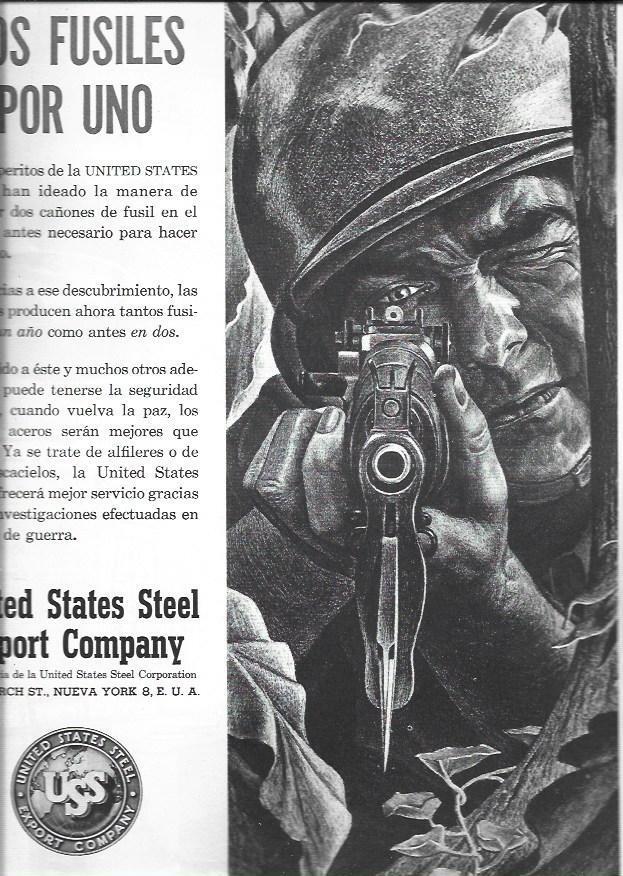 LAMINA 38535: Publicidad de cañones de fusil de US Steel Export Company