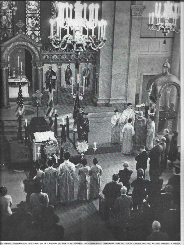 LAMINA 38534: El Arzobispo Athenagoras en la catedral de Nueva York 