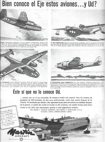 LAMINA 38529: Publicidad de aviones de Martin Aircraft