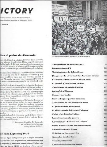 LAMINA 38428:  Indice del numero 4 de la revista Victory