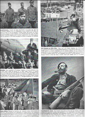 LAMINA 38475: Buques aliados, Clark Gable con las tropas y combatiente corso