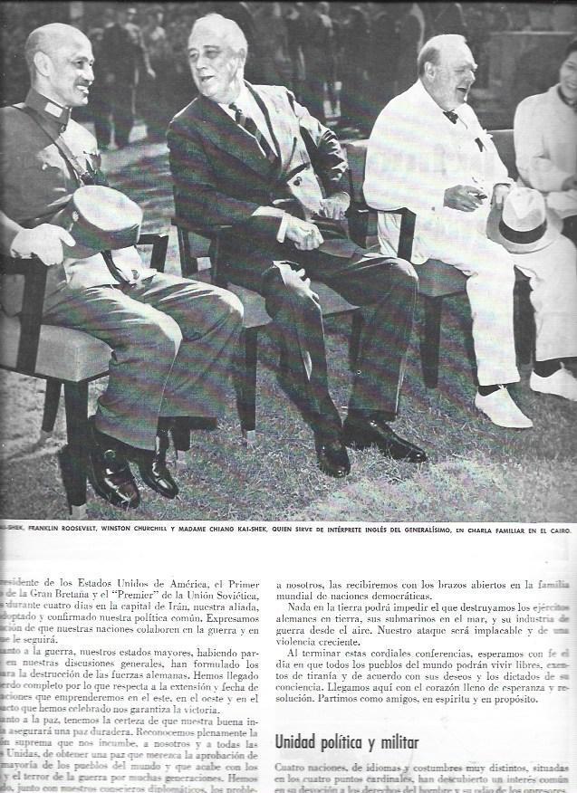 LAMINA 38470: Churchill, Roosevelt, Kai-Shek y Madame Chiang en El Cairo