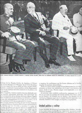 LAMINA 38470: Churchill, Roosevelt, Kai-Shek y Madame Chiang en El Cairo