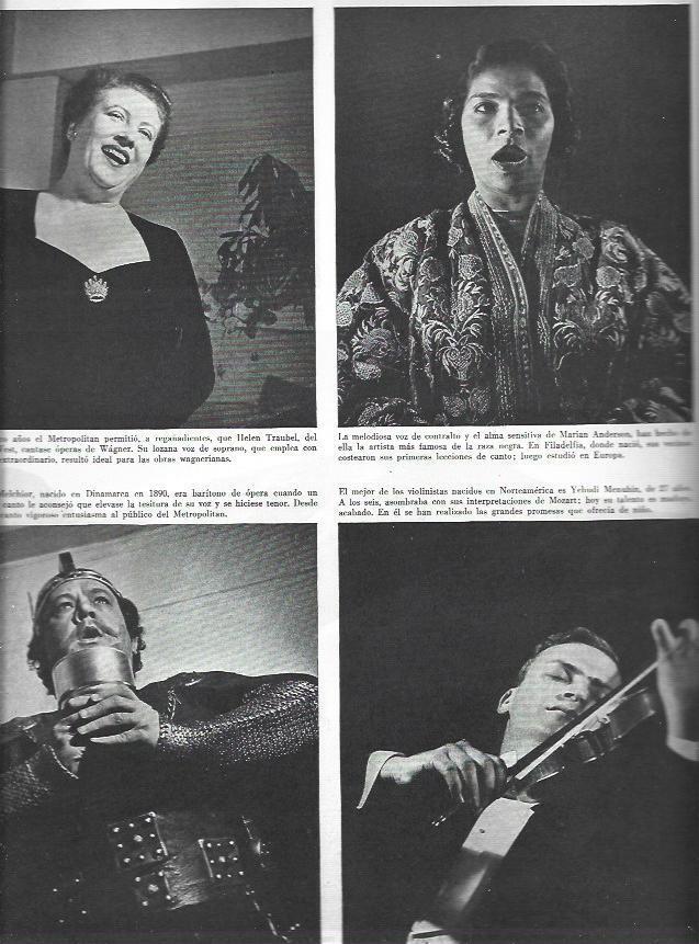 LAMINA 38554: Helen Traubel, Marian Anderson, Lauritz Melchior y Yehudi Menuhin