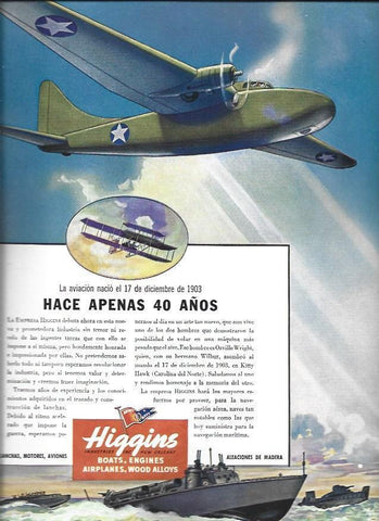 LAMINA 38467: Contraportada con publicidad de Higgins