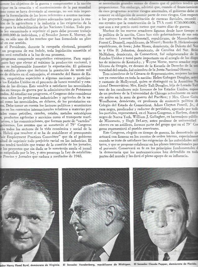 LAMINA 38655: Los Senadores Byrd, Vanderberg y Pepper