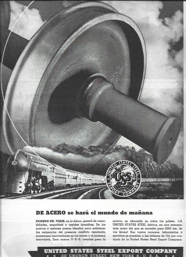 LAMINA 38644:Publicidad de Aceros de US Steel Export Company