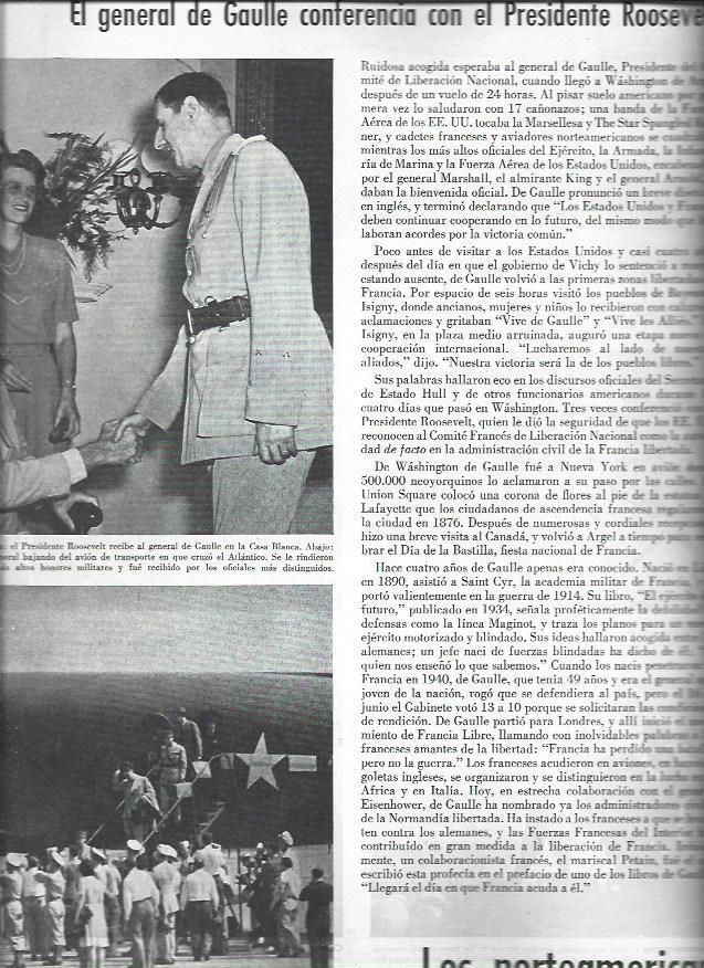 LAMINA 38631: Roosevelt con De Gaulle en la Casa Blanca