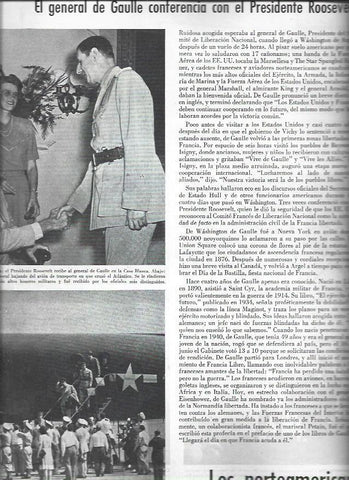 LAMINA 38631: Roosevelt con De Gaulle en la Casa Blanca