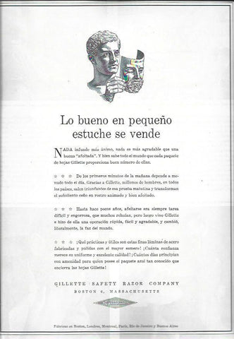 LAMINA 38686: Publicidad de cuchillas Gillette