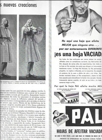 LAMINA 38682: Publicidad de hojas de afeitar PAL