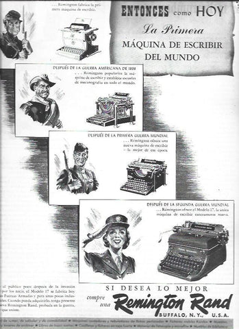 LAMINA 38677: Publicidad de Remington Rand, maquina de escribir