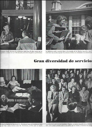 LAMINA 38664: Familias y bibliotecaria de Manchester, Estados Unidos