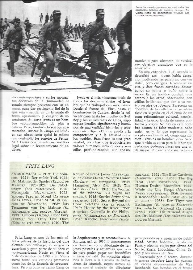 LAMINA 38242: Filmografia de Fritz Lang y escena de Los cuatrocientos millones