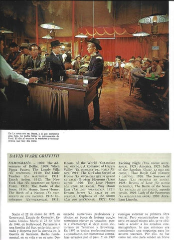 LAMINA 38240: Filmografia de David Wark Griffith y escena de La conquista del oeste