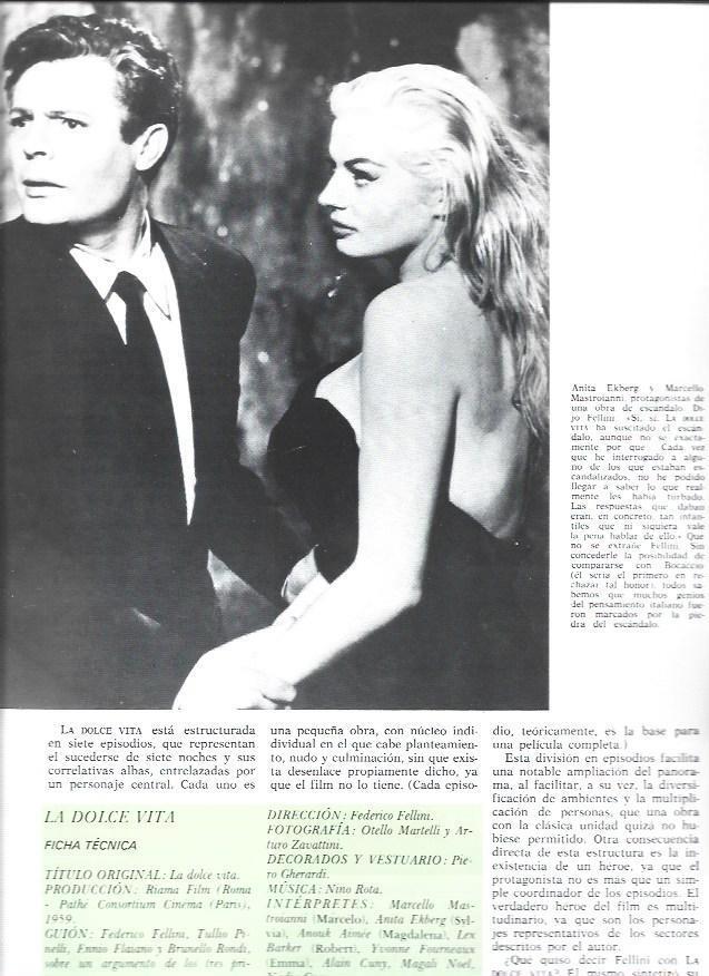 LAMINA 38227: Anita Ekberg y Marcello Mastroiani en La Dolce Vita