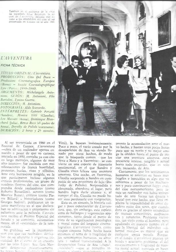 LAMINA 38226: Escena y ficha de L'Avventura
