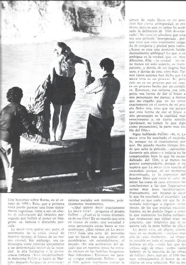 LAMINA 38228: Rodaje de La Dolce Vita