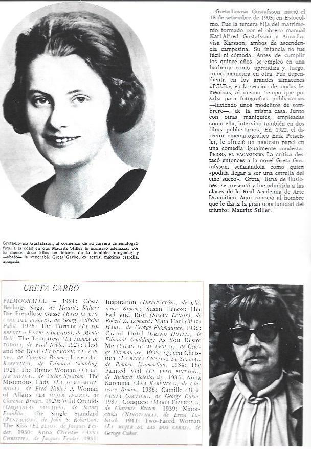 LAMINA 38274: Greta Garbo al inicio y final de su carrera