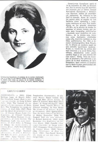 LAMINA 38274: Greta Garbo al inicio y final de su carrera