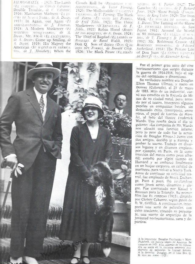 LAMINA 38251: Douglas Fairbanks y Mary Pickford