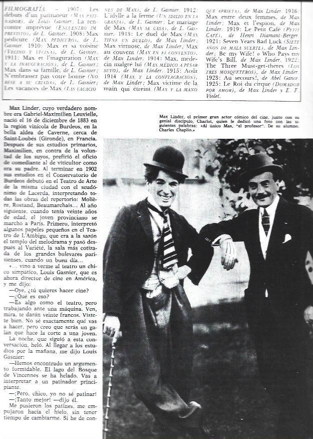 LAMINA 38260: Max Linder y Charles Chaplin 