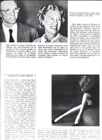 LAMINA 38279: Filmografia de Marlene Dietrich