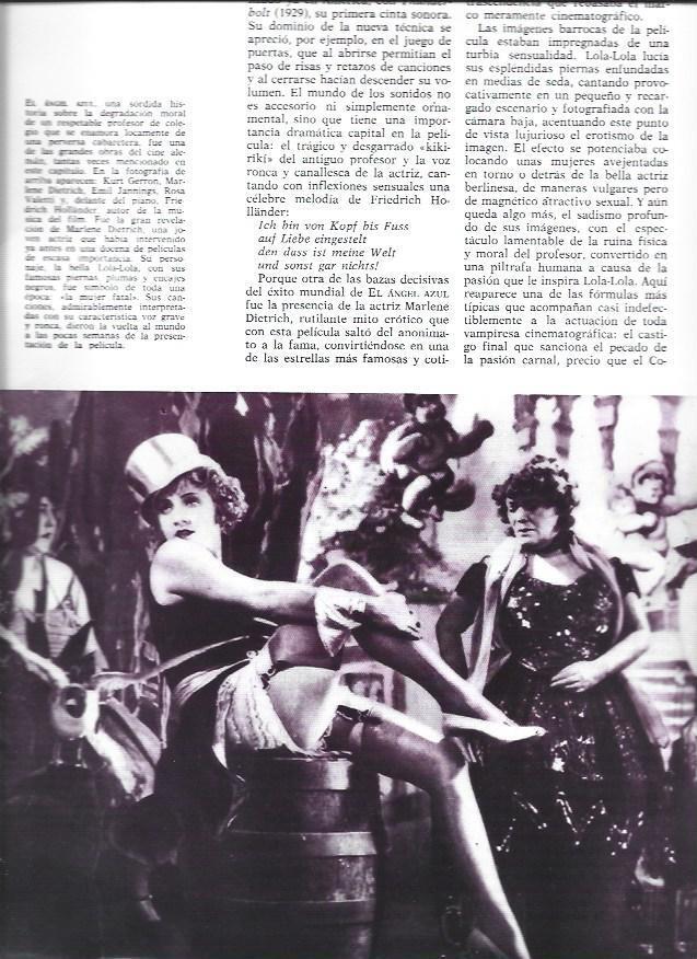 LAMINA 38160: Marlene Dietrich en El angel azul