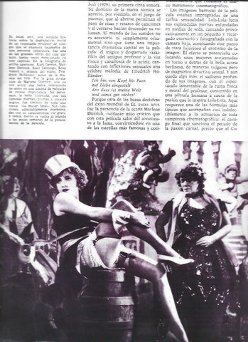 LAMINA 38160: Marlene Dietrich en El angel azul