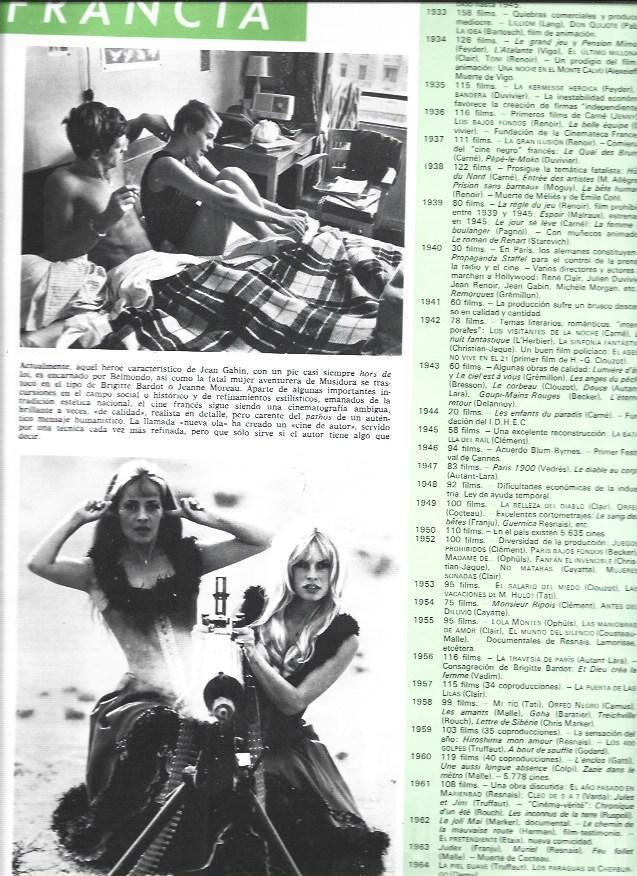 LAMINA 38373: Jean Gabin, Brigitte Bardot y Jeanne Moreau