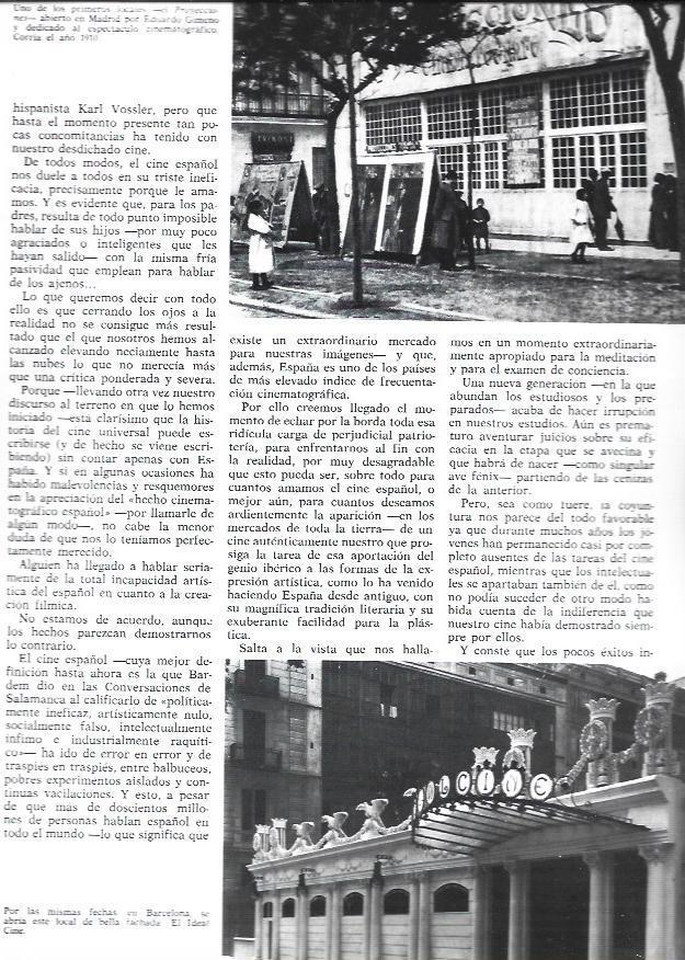 LAMINA 38354: El Proyecciones de Madrid y El Ideal Cine de Barcelona