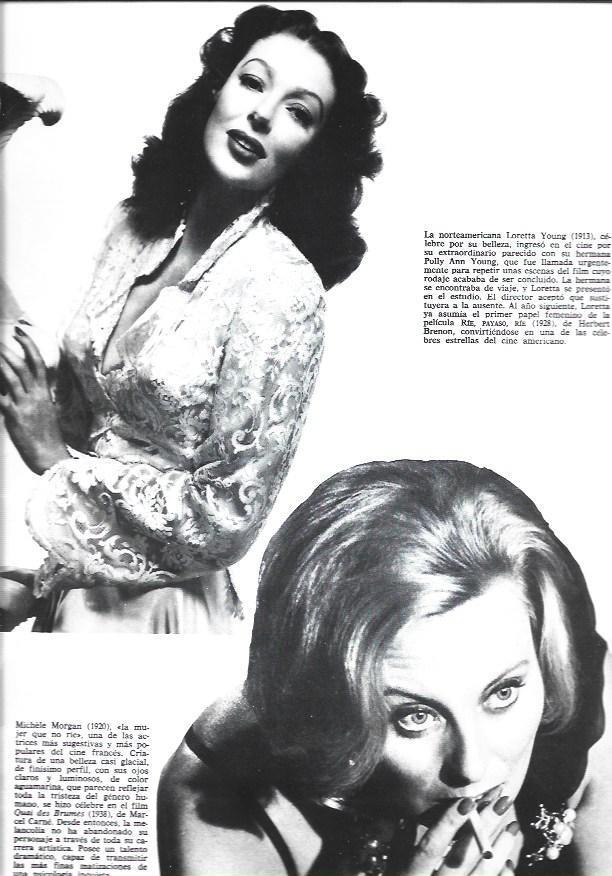 LAMINA 38301: Loretta Young y Michele Morgan